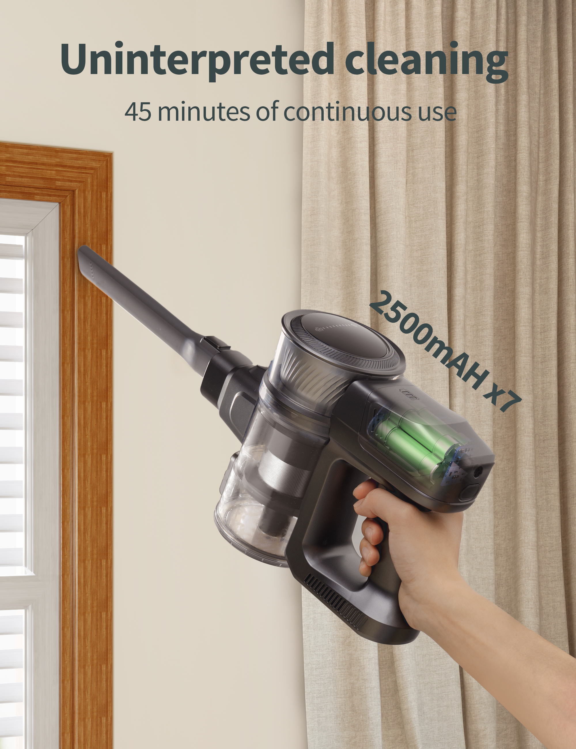 Kalado Cordless Vacuum & Extra  LED Floor Brush