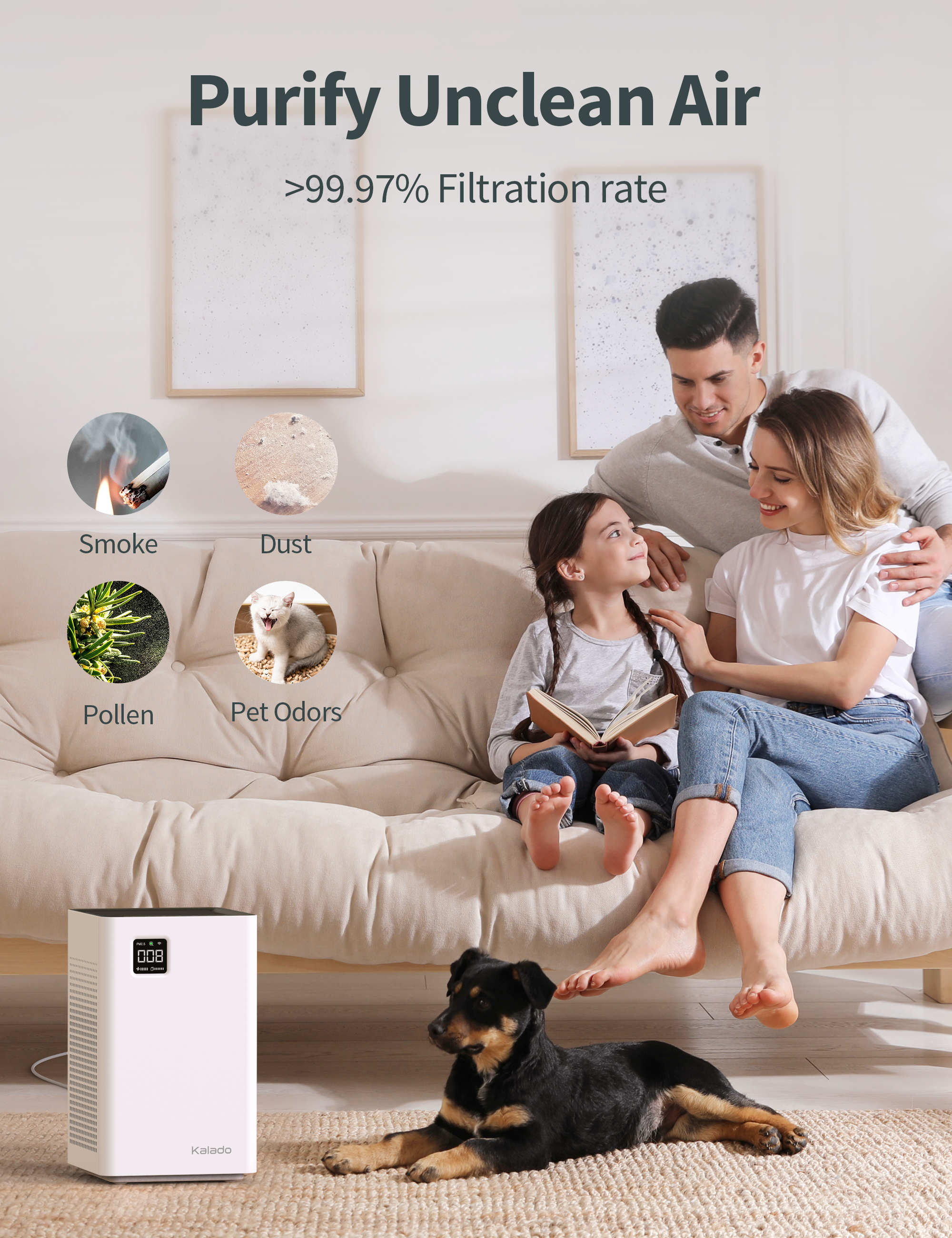 KALADO KCA01 Air Purifiers for Large Room